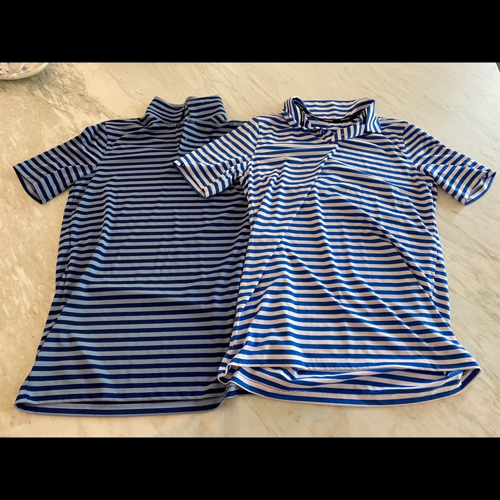 2 striped NIKE Junior Golf Polos